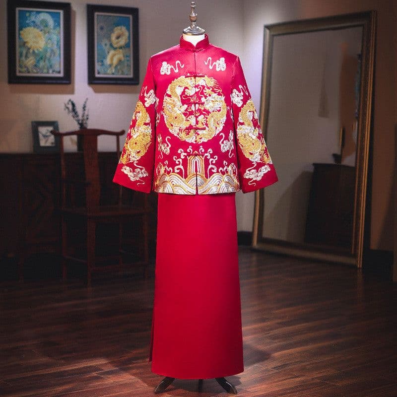 image-Men's And Women's Suits Embroidered Kimono Chinese Wedding Couples