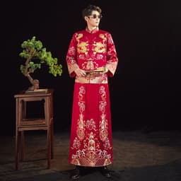image-Men's And Women's Suits Embroidered Kimono Chinese Wedding Couples