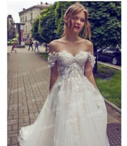 image-Angel Wedding Dress Sen-Line Super Fairy One-Shoulder Bridal Travel