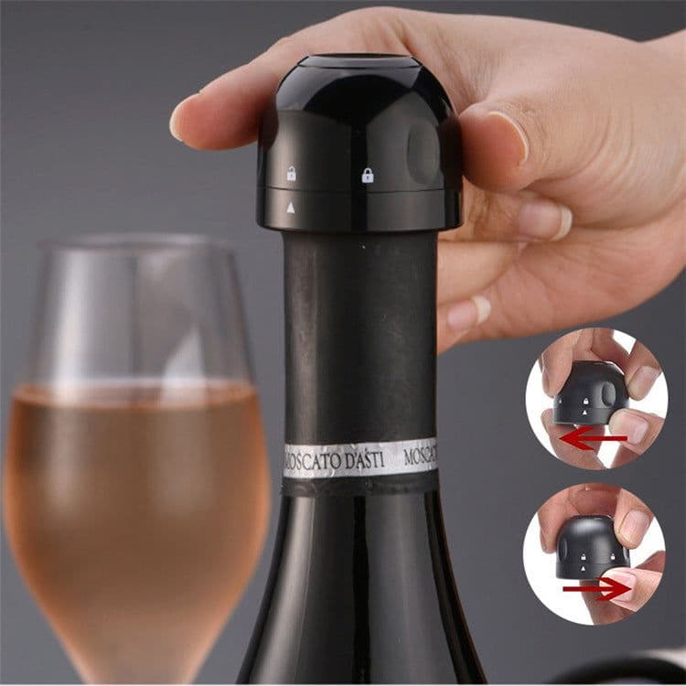 image-Vacuum Red Wine Bottle Stopper Silicone Sealed Champagne Bottle Stopper Vacuum Retain Freshness Wine Plug Bar Tools