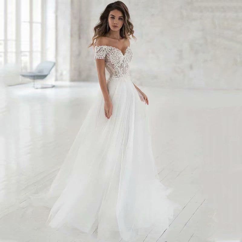 image-The New Lace Light Wedding Dress Is Elegant, Simple And Thin