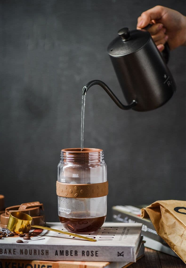 image-Freshly Ground Coffee Machine Automatic Home Drip Coffee Machine Office Travel Portable Coffee Cup 330ML Leak-proof