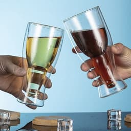 image-Creative Cocktail Wineglass Mug Double Wall Mugs Beer Wine Glasses Whiskey Champagne Glass