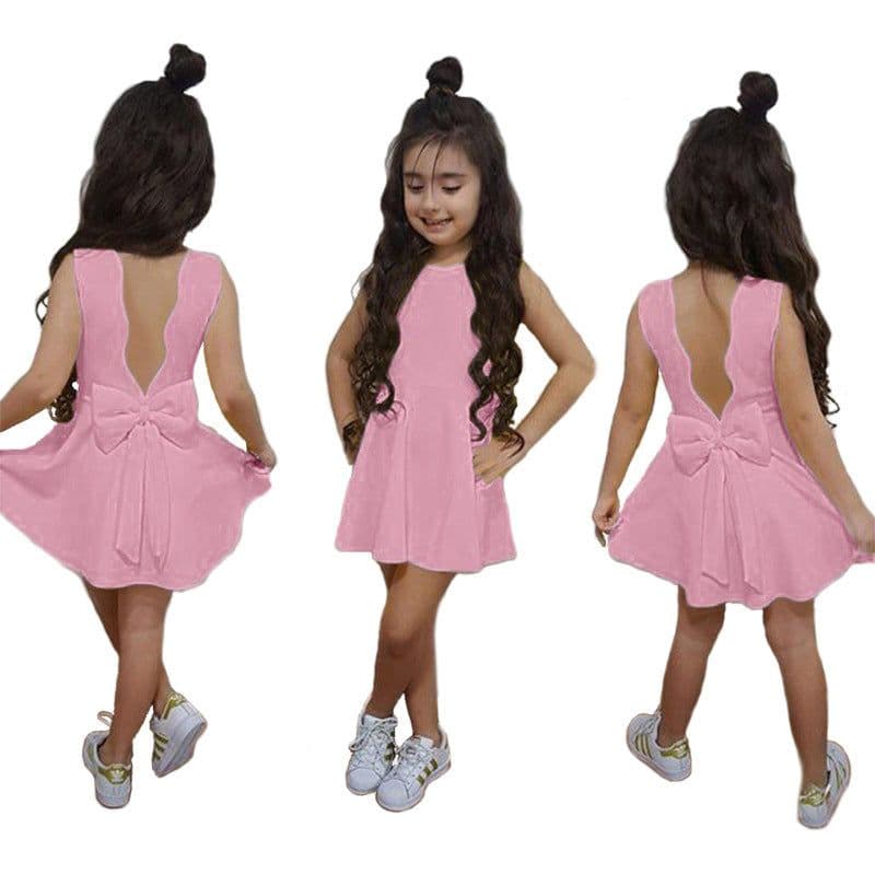 image-Children'S Clothing Summer Girls Sleeveless Halter Bow Girl Princess Dress Yp0265