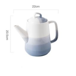 image-Nordic Household Cold Kettle Ceramic Large Capacity Cool Kettle Single Kettle High Temperature Resistant Cool White Kettle Large Teapot