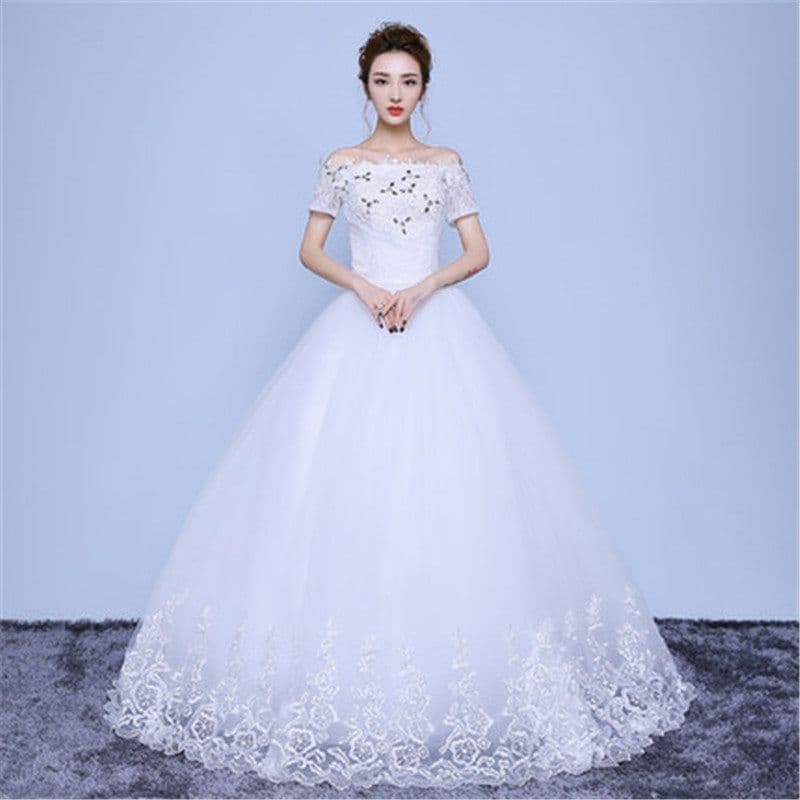 image-Wedding Dress Bridal Sleeves Wedding Wedding Dress Was Thin And Thin