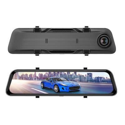 image-Streaming Media Car DVR Loop Recording Front And Rear Lens 1080P2K 12 Inch LCD Display Black Night Vision Full Touch Screen