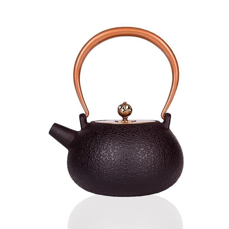 image-Particle Cast Iron Kettle Handmade Uncoated Kettle Kung Fu Tea Set