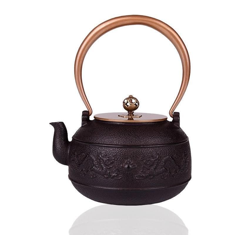 image-Particle Cast Iron Kettle Handmade Uncoated Kettle Kung Fu Tea Set