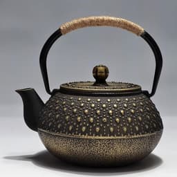 image-Particle Cast Iron Kettle Handmade Uncoated Kettle Kung Fu Tea Set