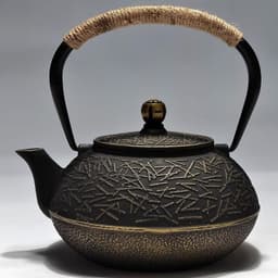 image-Particle Cast Iron Kettle Handmade Uncoated Kettle Kung Fu Tea Set