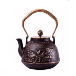 image-Particle Cast Iron Kettle Handmade Uncoated Kettle Kung Fu Tea Set