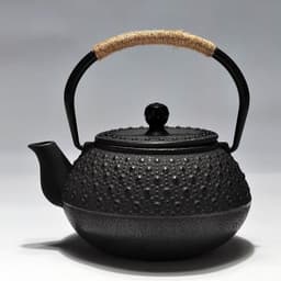 image-Particle Cast Iron Kettle Handmade Uncoated Kettle Kung Fu Tea Set