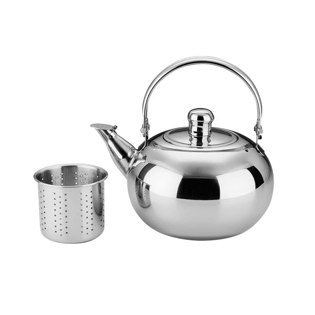 image-Thickened Stainless Steel Kettle Kettle Teapot Hot Milk Kettle Yellow Kettle Spherical Kettle