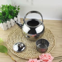 image-Thickened Stainless Steel Kettle Kettle Teapot Hot Milk Kettle Yellow Kettle Spherical Kettle