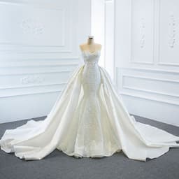image-The Wedding Dress Wears Two Fishtail Tail Tube Tops, The Temperament Is Thin And Dreamy