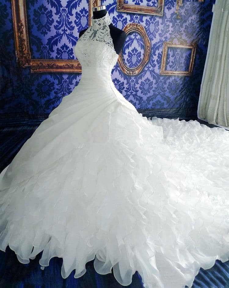 image-Wedding Dress Wholesale, Wedding High-end Wedding Dress With Big Tail