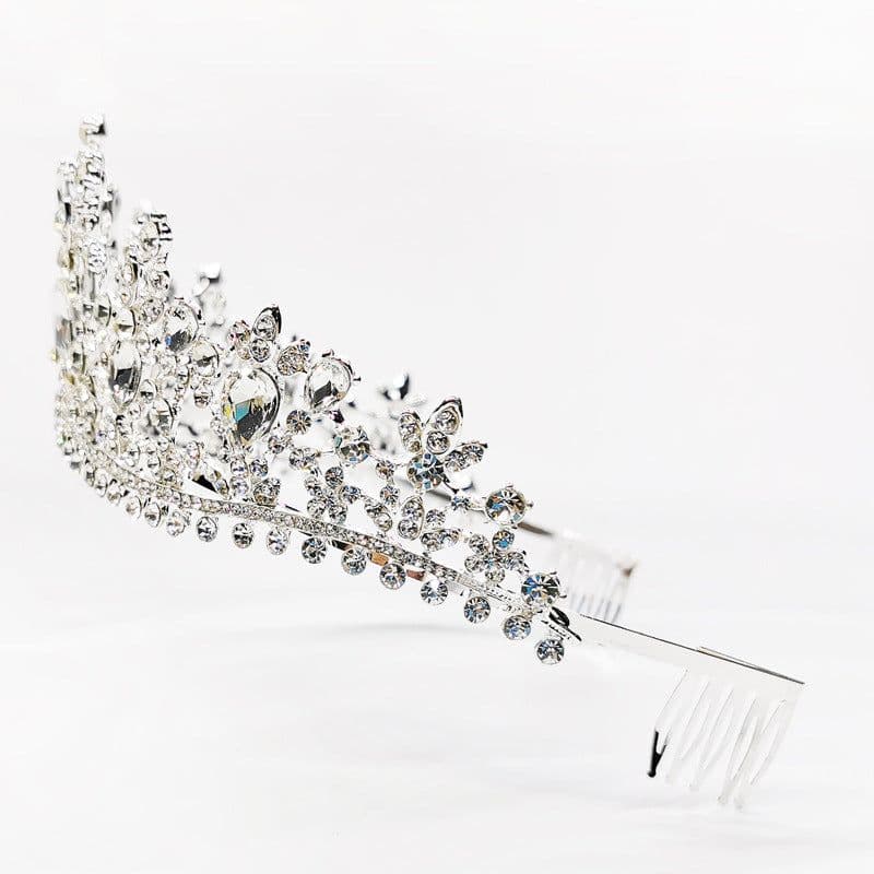 image-Rhinestone Crown Bridal Wedding Tiara Big Crown Wedding Tiara Crown