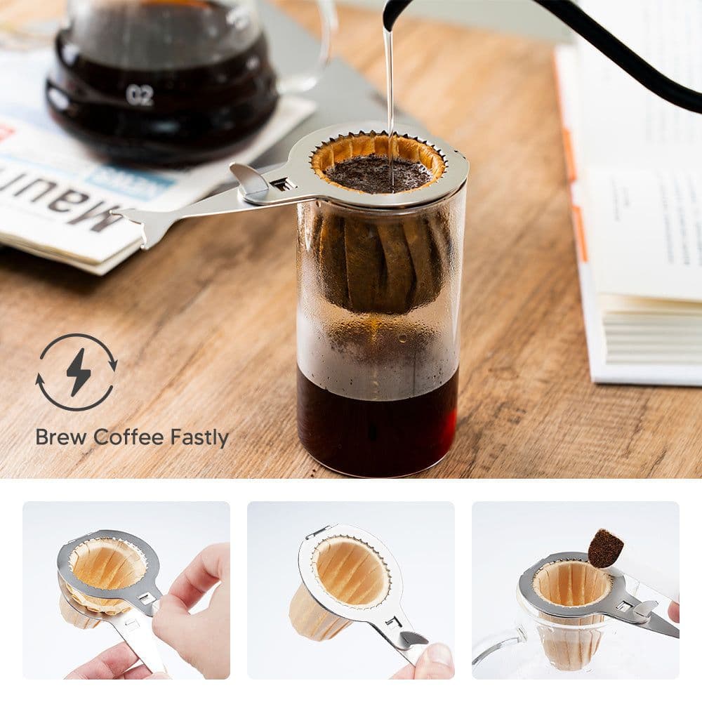 image-Grain Set Stainless Steel Coffee Machine