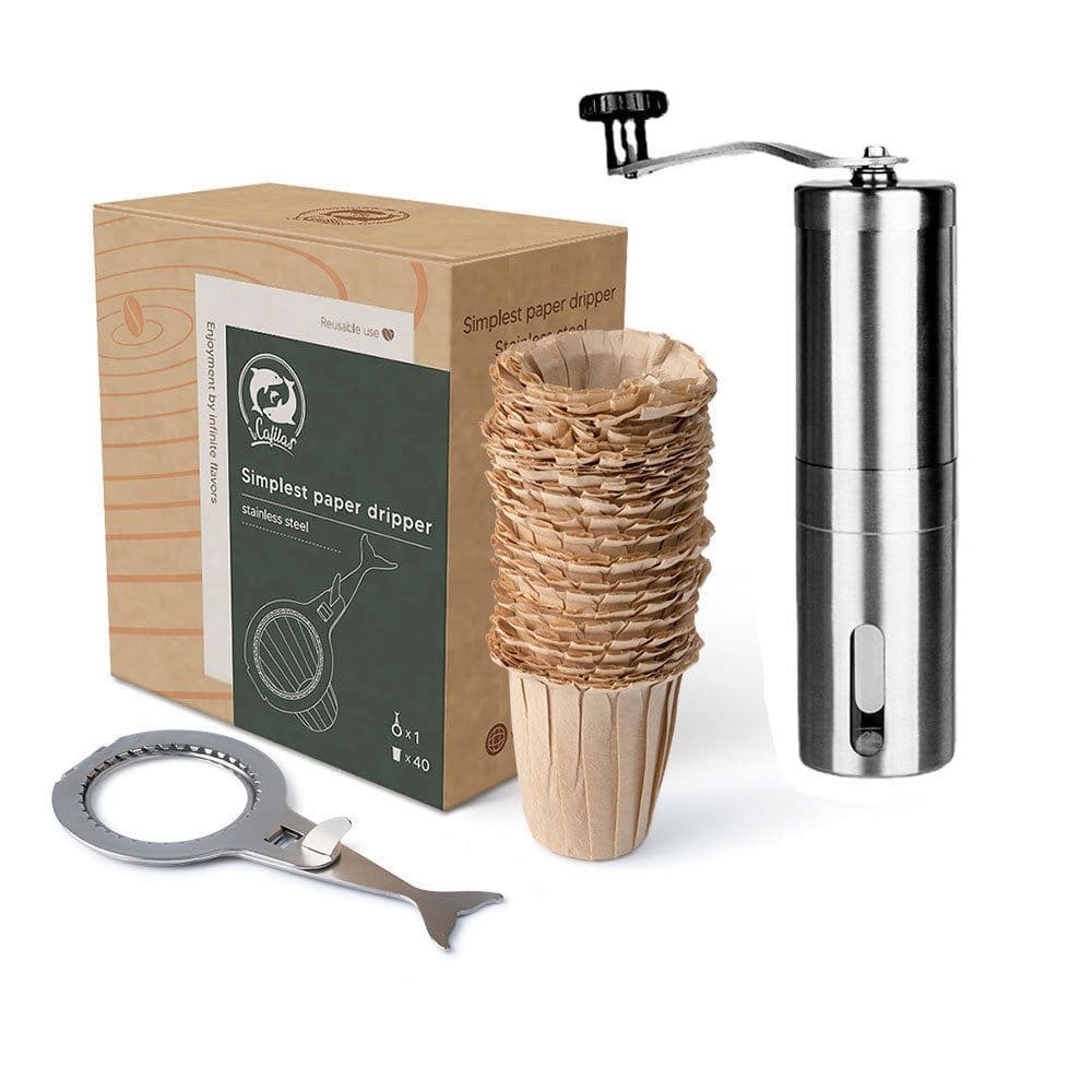 image-Grain Set Stainless Steel Coffee Machine