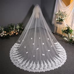 image-Lace Lace Wedding Dress Trailing Bridal Headdress