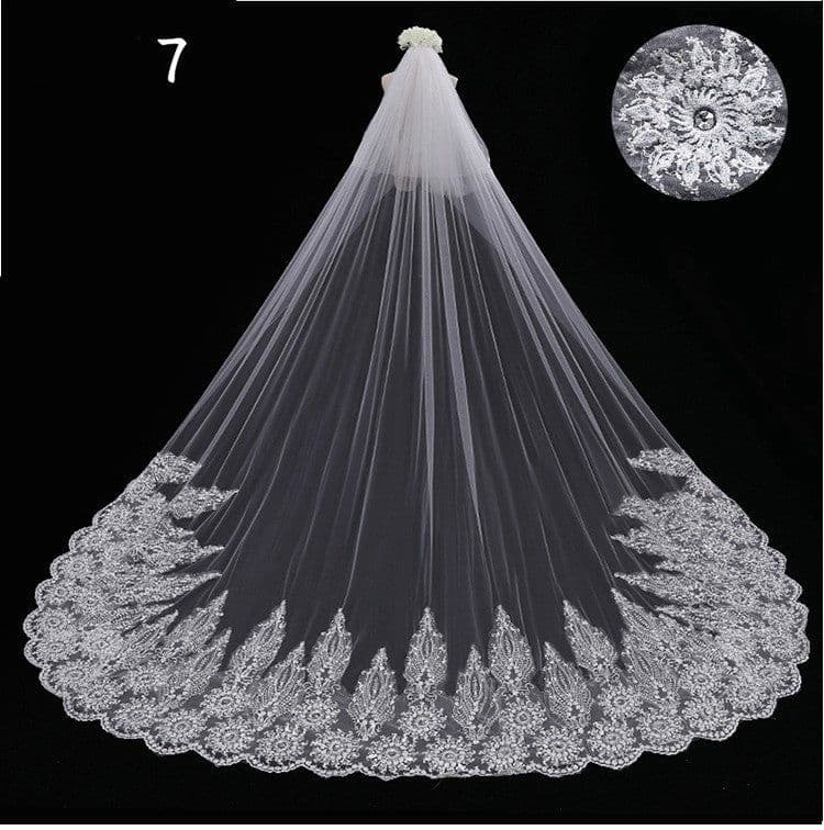 image-Bridal Wedding Dress Long Tail Luxury Super Fairy Wedding Veil