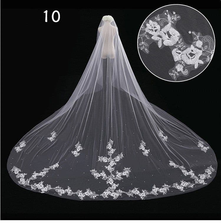 image-Bridal Wedding Dress Long Tail Luxury Super Fairy Wedding Veil