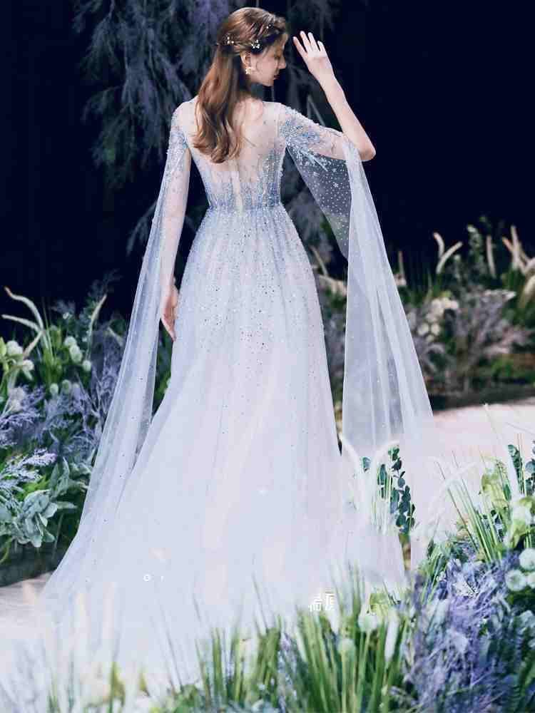 image-High-end Engagement Evening Dress Light Luxury Niche Wedding Banquet Female