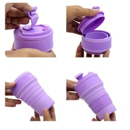 image-Kitchen Gadgets Folding Cup Collapsible Mug With Cover Coffee Travel Outdoors Portable Water Drinking Tea Cups