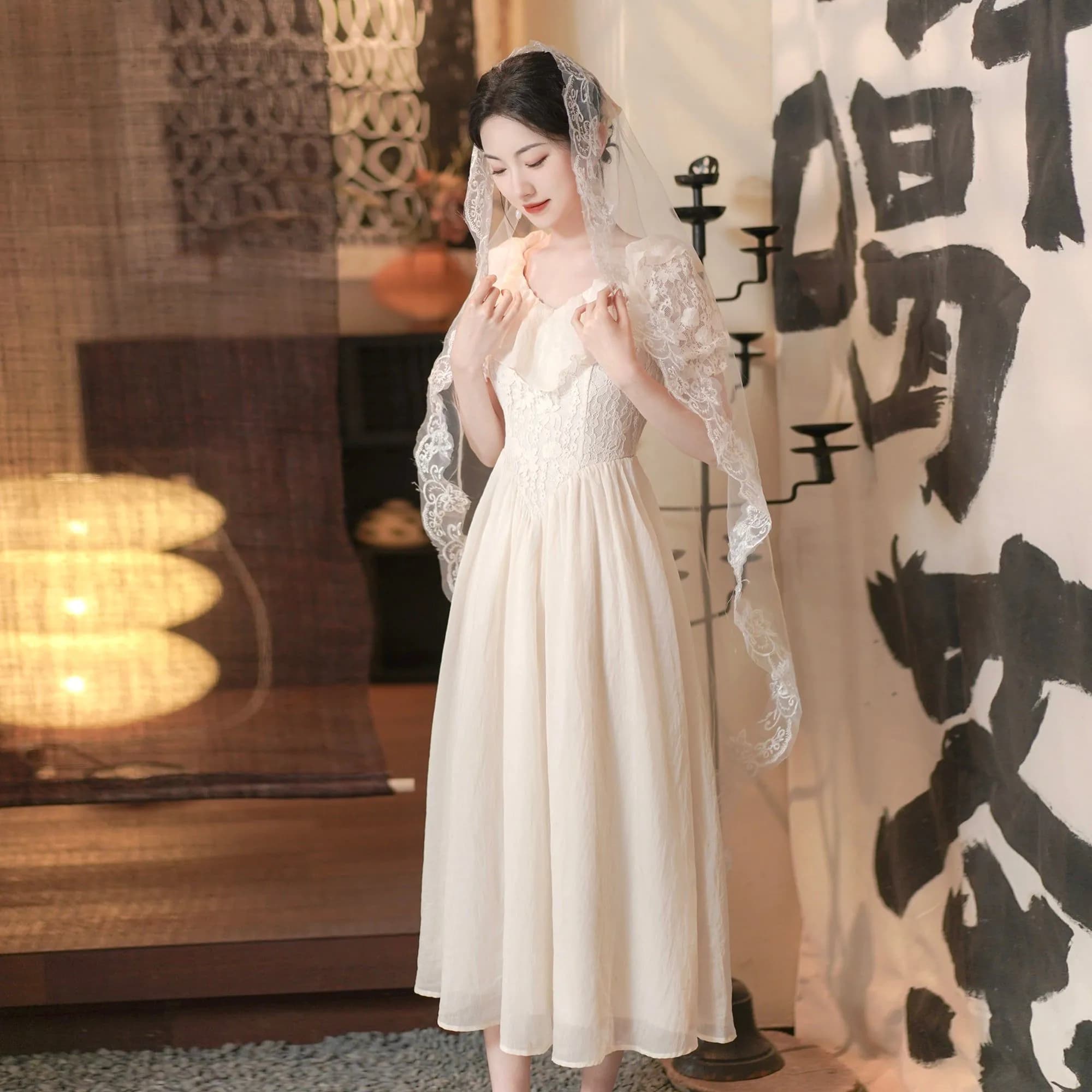 image-Summer Women's French Court Style Princess On The Run Dress