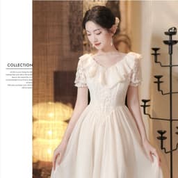 image-Summer Women's French Court Style Princess On The Run Dress