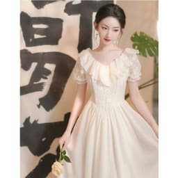 image-Summer Women's French Court Style Princess On The Run Dress