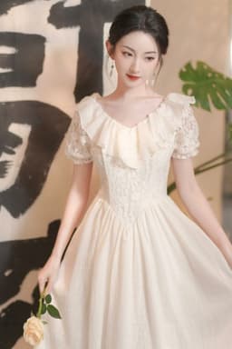 image-Summer Women's French Court Style Princess On The Run Dress