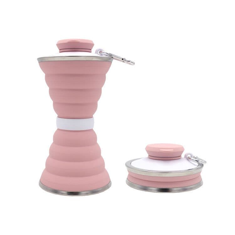 image-500ML Silicone Water Bottle Cup Foldable Leak Proof Portable Sports Travel Water Bottles For Outdoor Travel Gym Hiking Reuseable Kitchen Gadgets