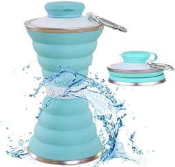 image-500ML Silicone Water Bottle Cup Foldable Leak Proof Portable Sports Travel Water Bottles For Outdoor Travel Gym Hiking Reuseable Kitchen Gadgets
