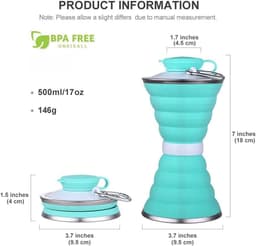 image-500ML Silicone Water Bottle Cup Foldable Leak Proof Portable Sports Travel Water Bottles For Outdoor Travel Gym Hiking Reuseable Kitchen Gadgets