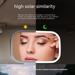 image-Car Portable Makeup LED Light Sun Visor Rearview Mirror Goddess Interior