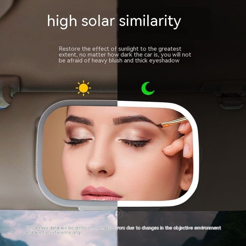 image-Car Portable Makeup LED Light Sun Visor Rearview Mirror Goddess Interior