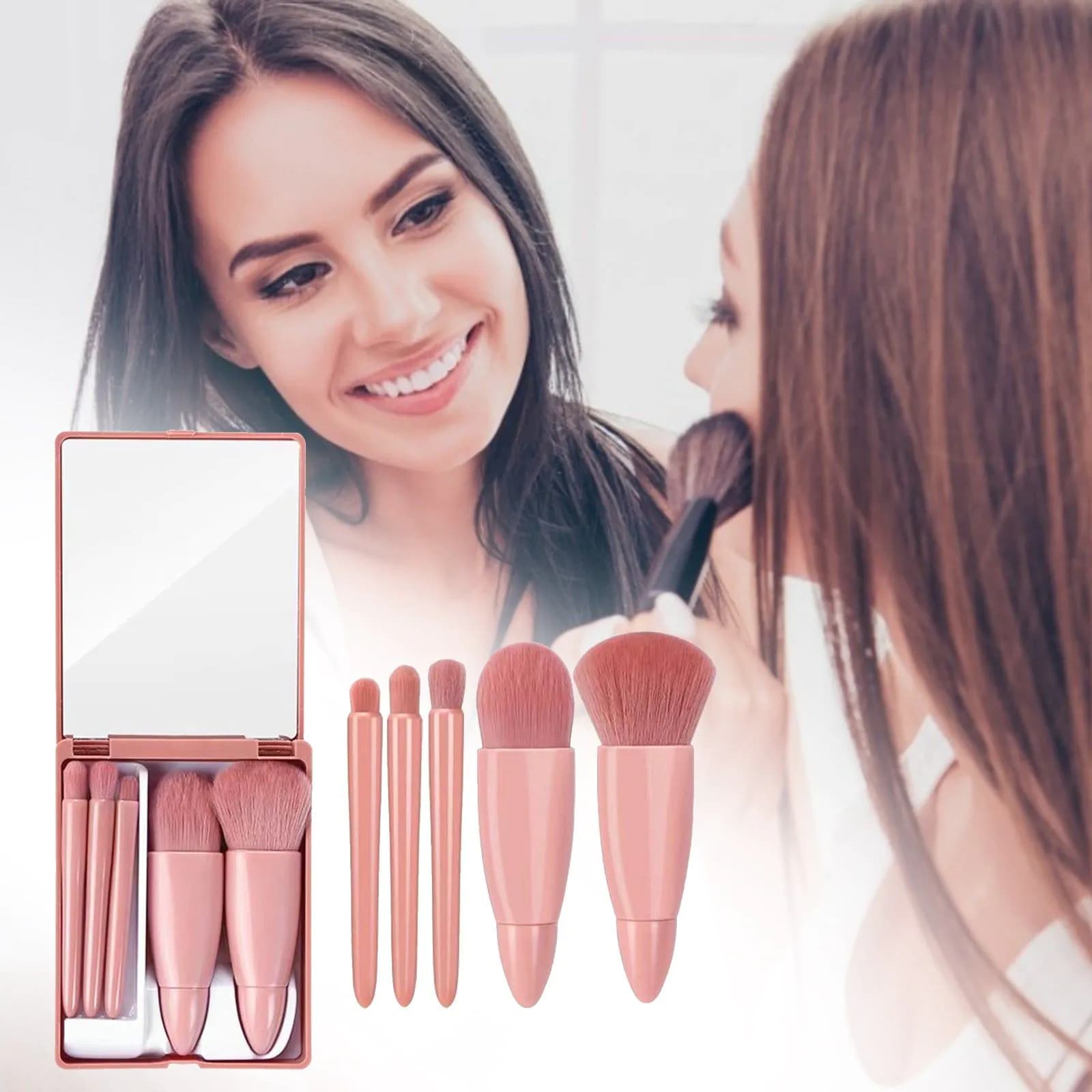 image-5Pcs Makeup Brushes Tool Set Cosmetic Powder Eye Shadow Foundation Blush Blending Make Up Brush