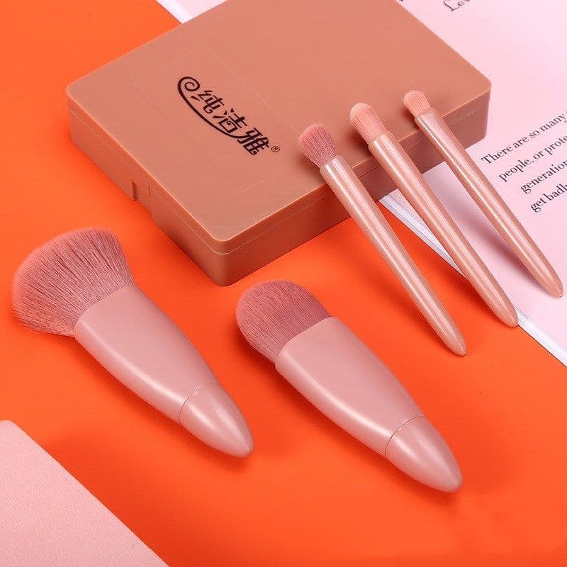 image-5Pcs Makeup Brushes Tool Set Cosmetic Powder Eye Shadow Foundation Blush Blending Make Up Brush