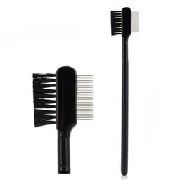 image-New Hot Selling High Quality Steel Eyebrow Eyelash Dual-Comb Extension Brush Metal Comb
