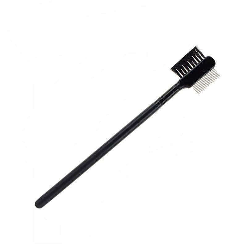image-New Hot Selling High Quality Steel Eyebrow Eyelash Dual-Comb Extension Brush Metal Comb