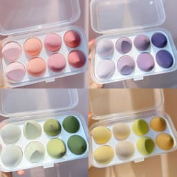image-Do Not Eat Powder Beauty Egg Wet And Dry Puff Puff Sponge Soft Giant Makeup Egg With Storage Box