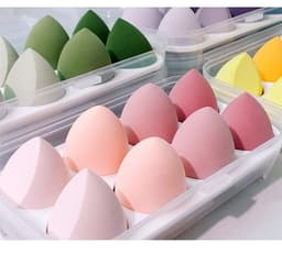 image-Do Not Eat Powder Beauty Egg Wet And Dry Puff Puff Sponge Soft Giant Makeup Egg With Storage Box