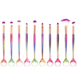 image-10 Mermaid Makeup Brushes Colorful Fish Scales Eye Brushes Beauty Tools