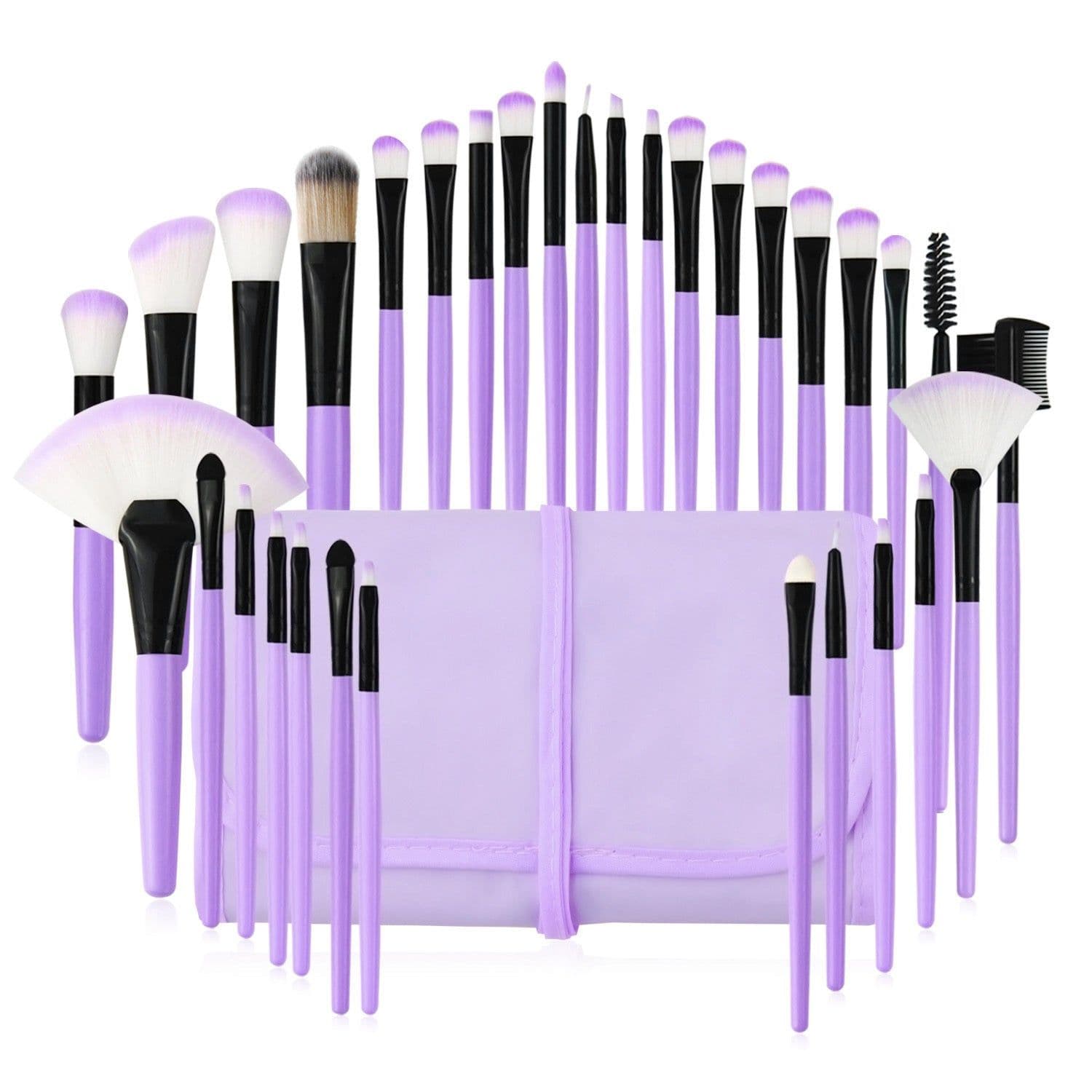 image-32Pcs Makeup Brushes Pouch Set Blending Powder Puff Professional Cosmetics Tools