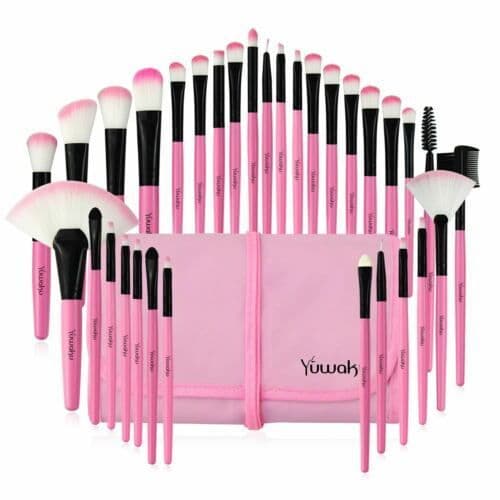 image-32Pcs Makeup Brushes Pouch Set Blending Powder Puff Professional Cosmetics Tools