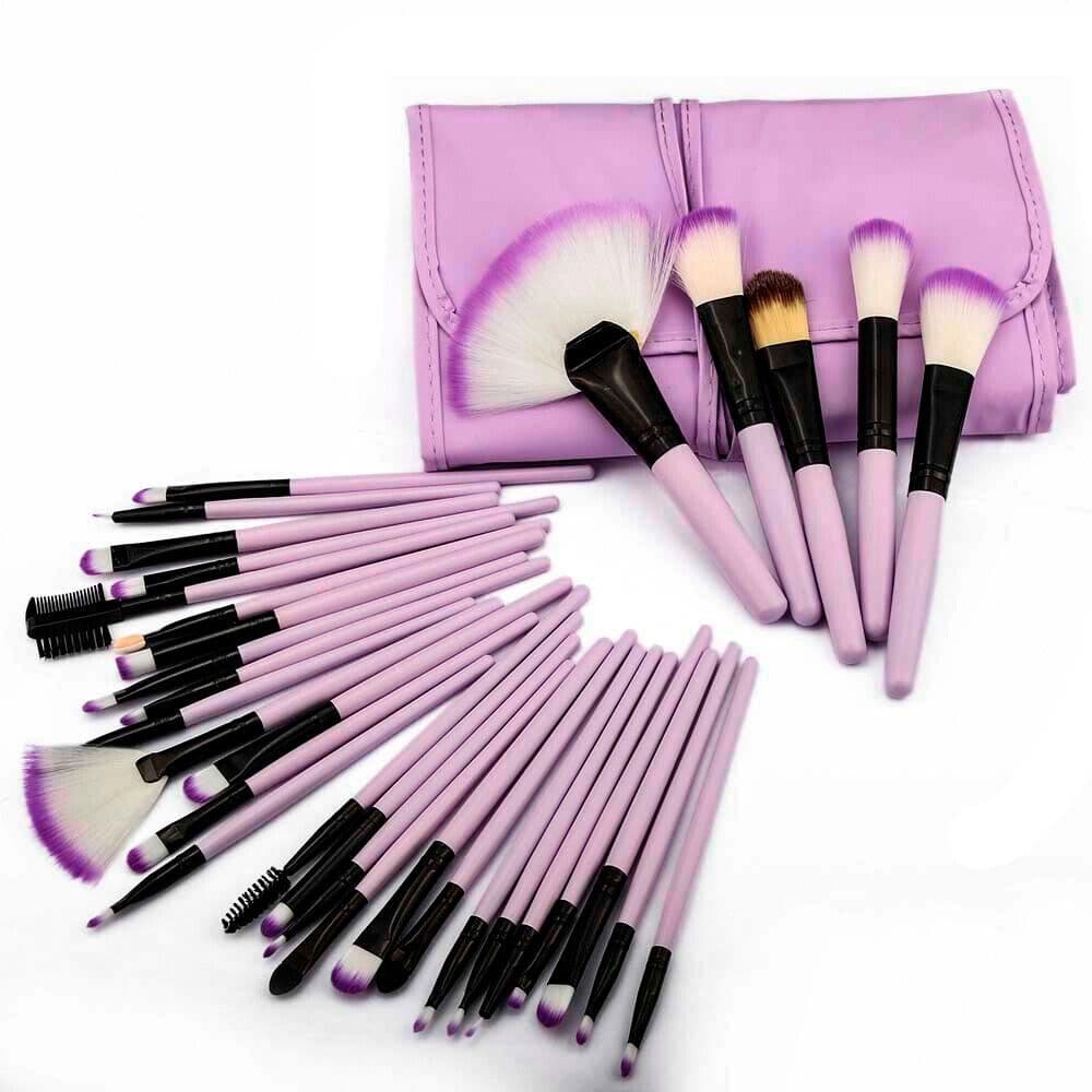 image-32Pcs Makeup Brushes Pouch Set Blending Powder Puff Professional Cosmetics Tools