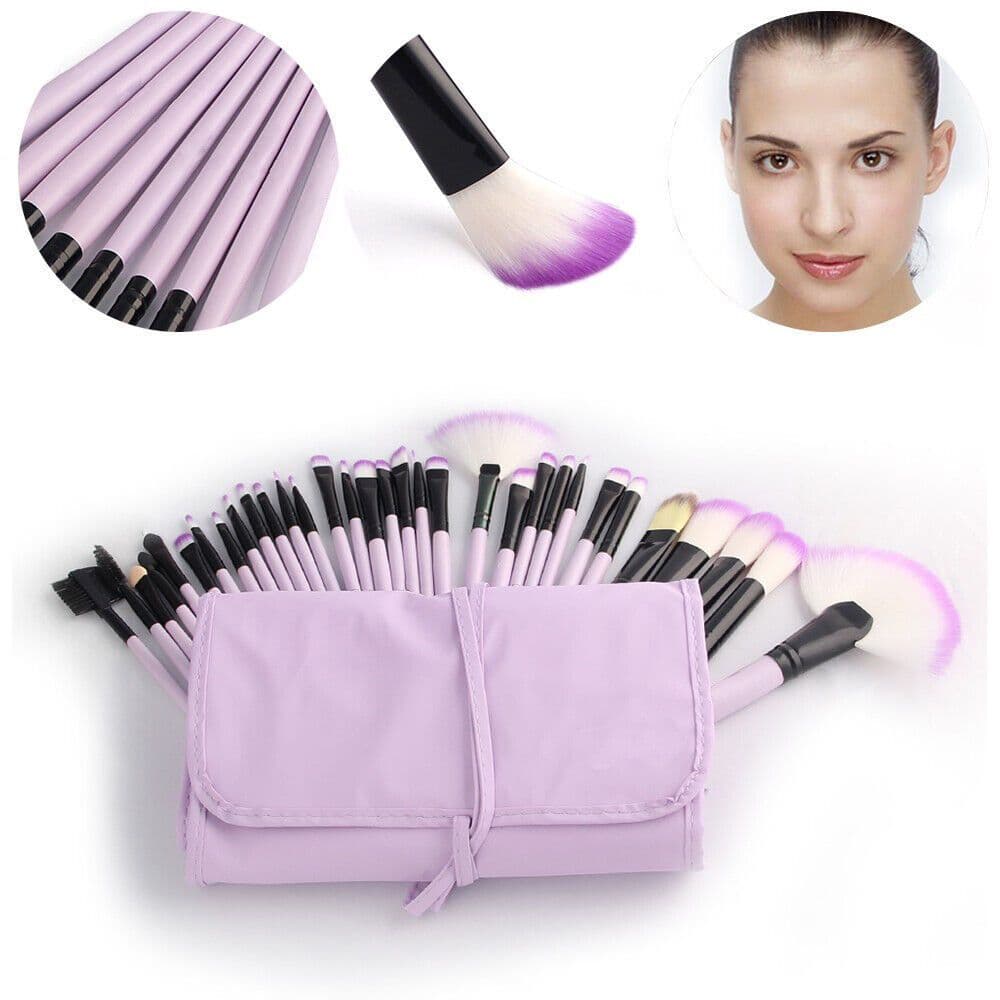image-32Pcs Makeup Brushes Pouch Set Blending Powder Puff Professional Cosmetics Tools