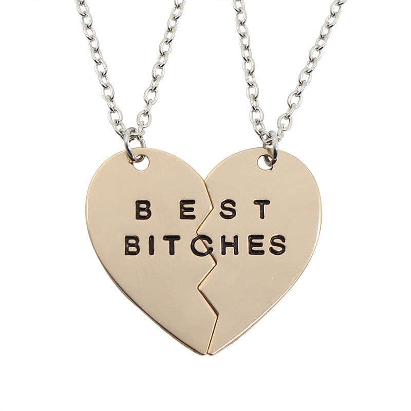 image-European And American Letter Necklace Duo Stitching Clavicle Men And Women